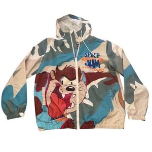 Members‎ Only Tune Squad Space Jam Windbreaker Hood Jacket Medium Looney Tunes